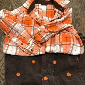 Gymboree Orange and Brown Kids Matching Set